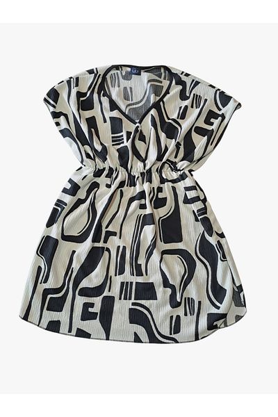 KENT Kende Women's Black and White Patterned Licral Summer Dress
