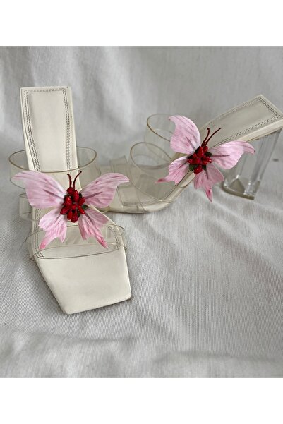 FloresDeCarnaval kelebekli klipsli ayakkabı aksesuarı/tokası(1 Çift)