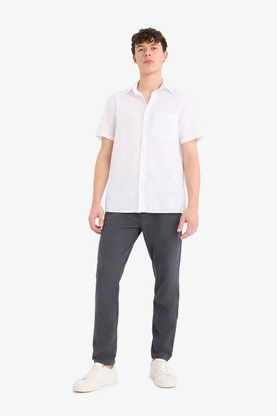 DeFacto 100% Cotton Regular Fit Polo Neck Short Sleeve Shirt F0196Ax25Sp