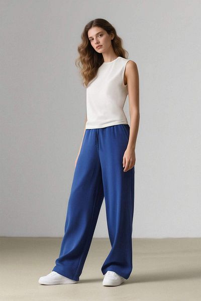 DeFacto Pantaloni din amestec de in, cu buzunare, cu tăietură dreaptă, cu picioare drepte E7334AX25SM