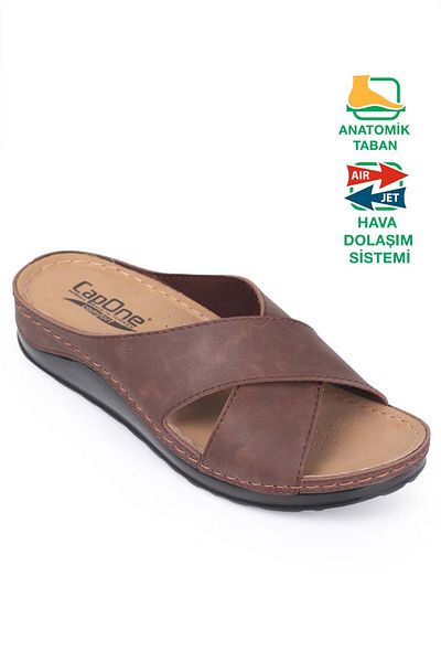 Capone Outfitters Făgări 107001   Papuci anatomici confortabili cu bandă încrucișată pentru femei