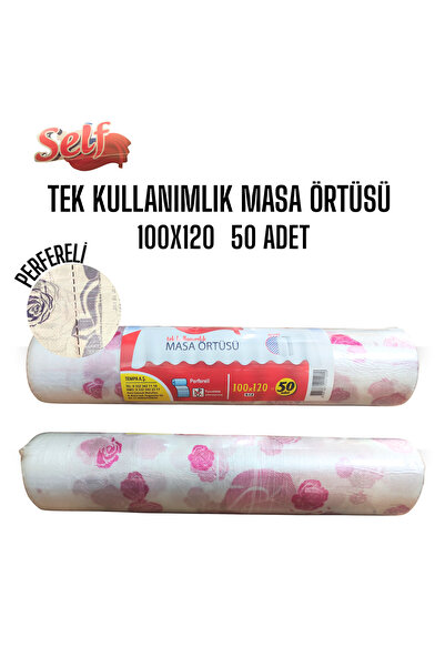 Self Tek Kullanımlık Masa Örtüsü Su Geçirmez 100x120cm - 50 Adet