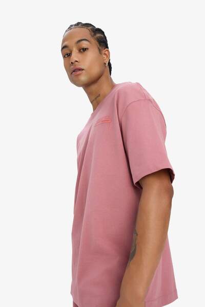 DeFacto DeFactoFit Oversize Φαρδιά Εφαρμογή Ποδηλατική λαιμόκοψη με στάμπα αθλητική κοντομάνικη μπλούζα E2582AX25SM