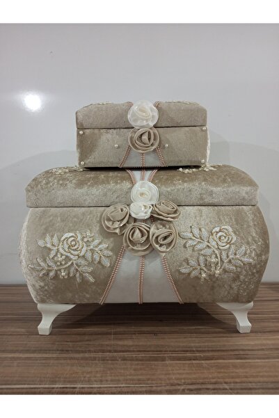 Sandık Dünyası Söz Nişan Bohça Gelin Damat Çeyiz Sandığı 2li 0325