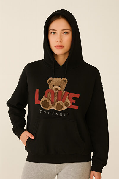 MODA سويت شيرت للجنسين بجيب الكنغر سويت شيرت بغطاء للرأس مع جيب الكنغر