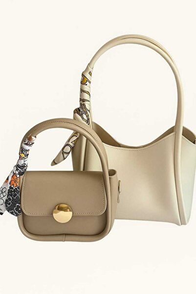 ROYAL LADYS Set of 2 Bags – Gold Chain, Adjustable Strap, Wallet Combination