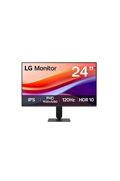 LG 24U411A-B 24" FHD IPS Monitor, 120Hz, HDR10, Reader Mode, Flicker Safe, HDMI, Slim Stand, Black