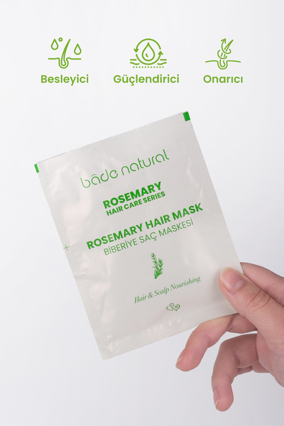 Bade Natural Biberiye Saç Maskesi Besleyici ve Güçlendirici 4x25ml