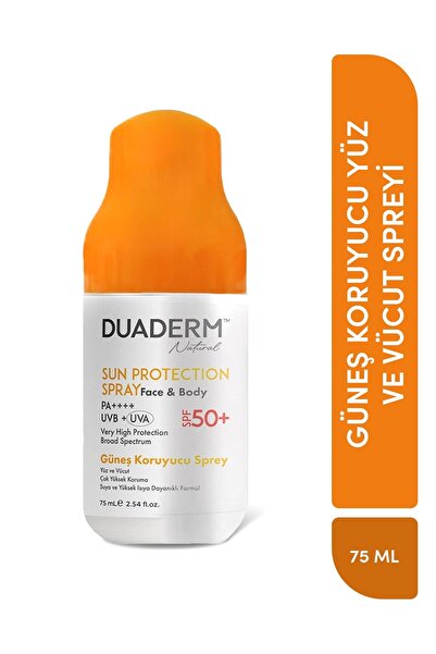 Duaderm Natural Güneş Koruyucu Sprey Yüz ve Vücut SPF50 75 ml