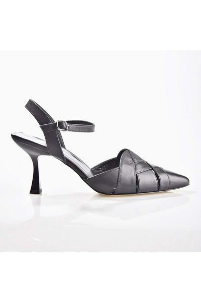 NİSH EXCLUSİVE Nish Exclusive 2431 Women's Genuine Leather Heeled Shoes