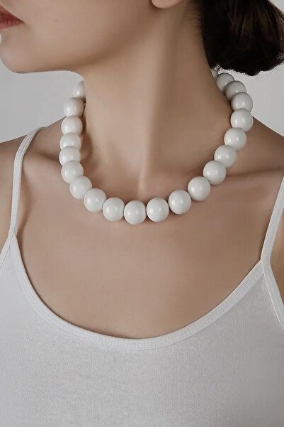 New Obsessions Women's Necklace with Big Beads - 20mm Beads