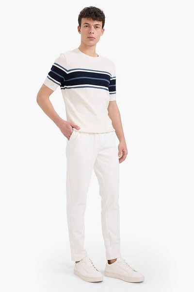 DeFacto Jogger Pants Stretchy Basic Flat Waist Lace-Up Pockets Straight Leg C6022Ax25Sp