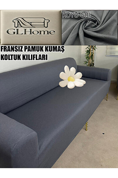 Home %100 PAMUK FRANSIZ KUMAŞ 3 LÜ KOMPLE GİYDİRME KANEPE & ÇEKYAT, BOHEM, PORTO, vb. MODEL KOLTUK KILIFI