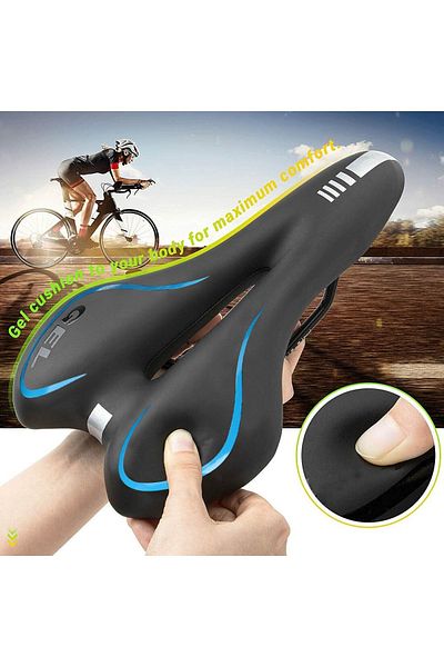 Rectus Mtb Saddle Inn Gel Ενισχυμένο με Αεραγωγό Μπλε Μαλακό