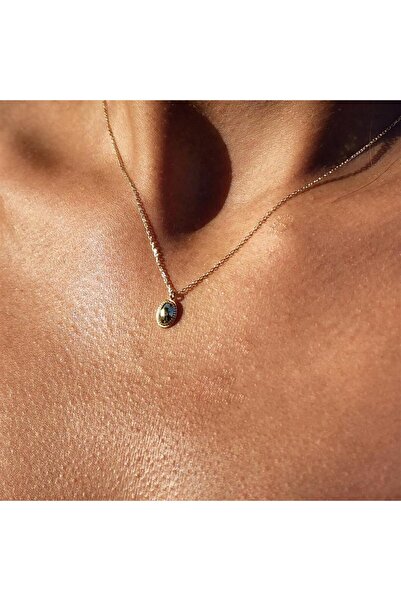 FasekGold Altın Kolye - Bombeli 14 Ayar Altın Kolye