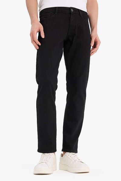 DeFacto Дънки Pedro Slim Fit с тясна талия и нормална талия, черни, E1928ax25sp