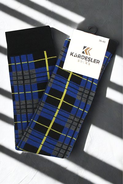 KARDEŞLER ÇORAP Colorful Striped Above Knee Cotton Socks