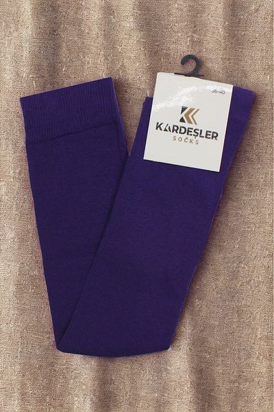 KARDEŞLER ÇORAP Șosete din bumbac peste genunchi de culoare violet