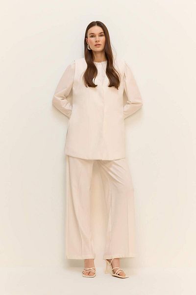 DeFacto Wide Leg Basic Plain Wide Leg Palazzo Pants E7979Ax25Sm