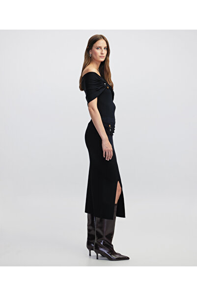 İpekyol Karma aksesuarlı triko etek