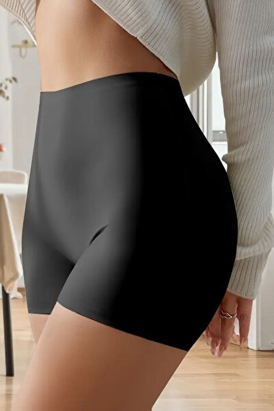 MİSTİRİK Carigna Model Rahat Dikişsiz Iz Göstermeyen Boxer Model Siyah Renk