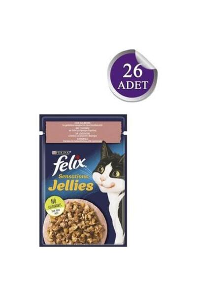 FELIX Somonlu Karidesli Jöle İçinde Yaş Mama 85 Gram 26 ADET