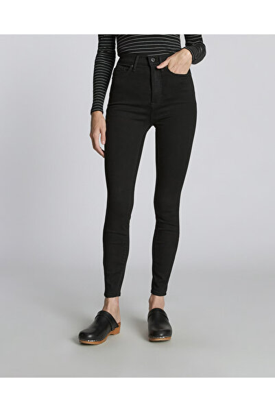 JILLY Pantaloni de blugi Alice negri cu talie înaltă, skinny, cu picioare îng...