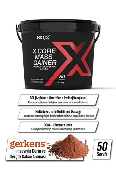 Mass Gainer Çikolata Aromalı 5 kg 50 Servis Karbonhidrat Tozu