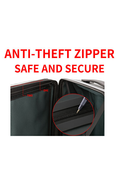 aventor Troler extensibil mare AV101 75,5x50x30 cm din polipropilenă, fermoar antifurt TSA, negru