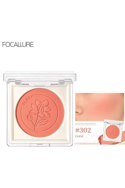 Focallure أحمر خدود مخملي مثالي يدوم طويلاً ومقاوم للماء بلمسة نهائية طبيعية - رقم 302 مرجاني