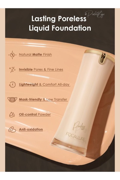 Focallure Perfect Base Lasting Poreless Liquid Foundation