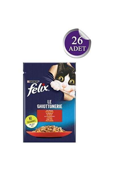 FELIX Sigir Etli Yetiskin Kedi Konservesi 85 gr(26 ADET)