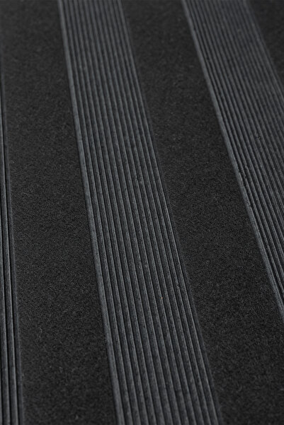 Mia Home&Living Kapı Önü Pas Pas Üç Şeritli Sİyah Halılı Pas Pas 45x70