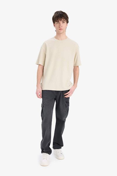 DeFacto Boxy Fit Crew Neck Short Sleeve T-Shirt D5482Ax25Sp