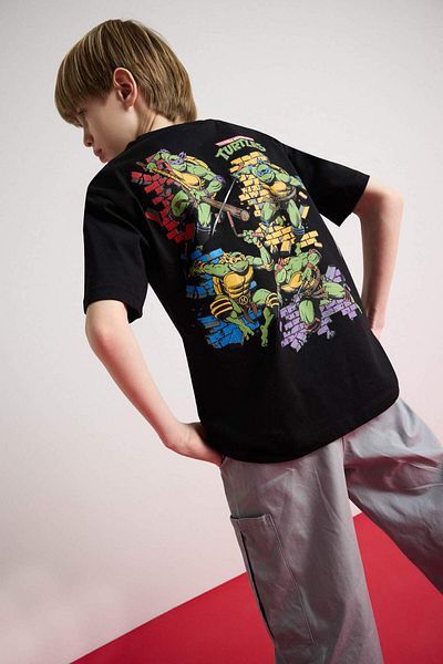 DeFacto Boy's Teenage Mutant Ninja Turtles Crew Neck Short Sleeve T-Shirt E3101A825Sm