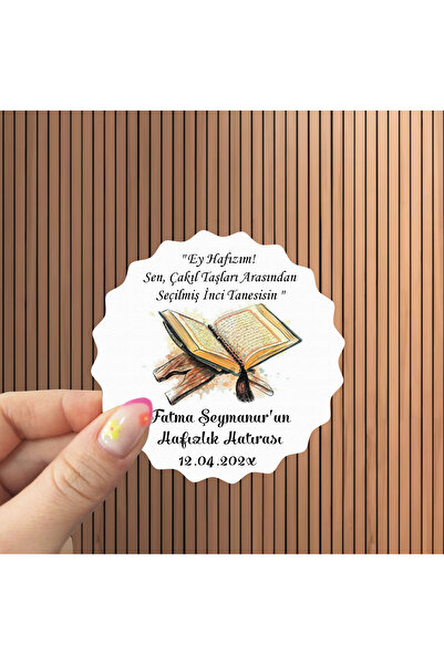 Yaşam Baskı Ahşap Magnet 10'lu Hafızlık Hatırası Umre Hatırası Mevlid Hatıras...