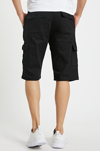 Domoda Slim Fit Bez džínoviny Boční kapsy Pružná tkanina Pánské šortky Jean Cargo