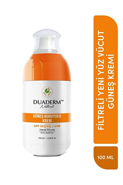 Duaderm Koruyucu Yüz Ve Vücut Güneş Kremi 30spf (vitamin E + Uva Uvb) 100ml