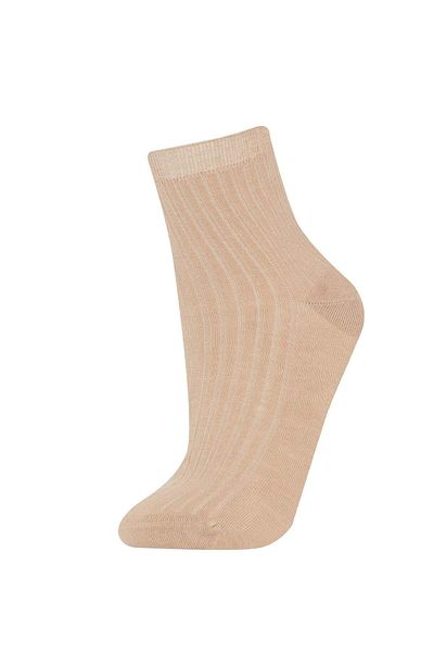 DeFacto Women's Seamless Comfortable Elastic Ultra Soft 2-Piece Bamboo Premium Socket Socks E8640Axns
