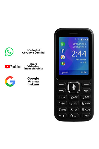 oneblue LG Tuşlu Telefon,Siyah, Facebook, Wi-Fi, Bluetooth, Kamera, Çift SIM,...