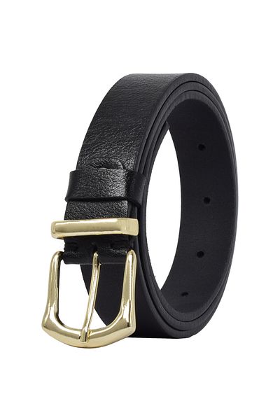 GoDeri 100% Genuine Leather Black Women's Belt with Gold Buckle, Metal Bridge, 3 Cm=2pcs-3cm-kd-42-gold.tk
