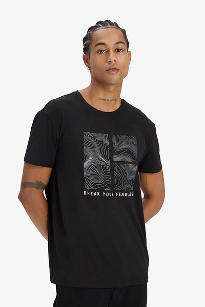 DeFacto Defactofit Stretch Fabric Standard Fit Crew Neck Printed Sportsman Short Sleeve T-Shirt D7812Ax25Sp