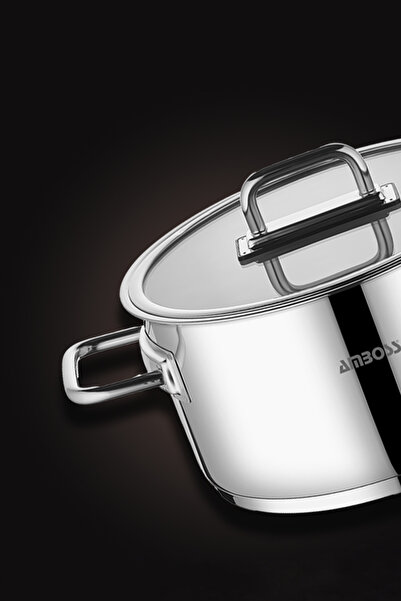Amboss Nova 6 Piece Stainless Steel Cookware Pan Set with Glass Lid