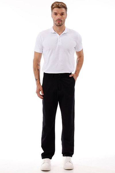 freemen Pantaloni de in negru pentru bărbați – respirabili, croiala confortabilă, îmbrăcăminte zilnică -gama largă de mărimi-