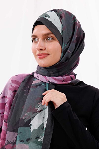 Freeista Light Brown Ocean Patterned Shawl 2507132034