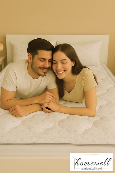 homewell وسادة سرير من القطن الخالص بنسبة 100%، متوافقة مع حرارة الجسم، مضادة للحساسية، ماسية لامعة