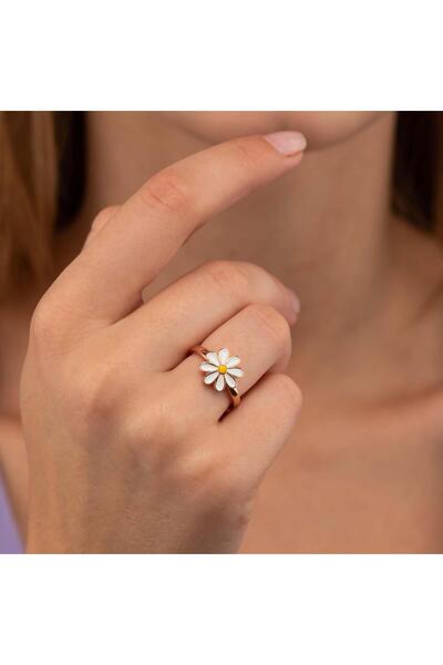 Gümüş Pazarım Papatya Kadın Gümüş Yüzük