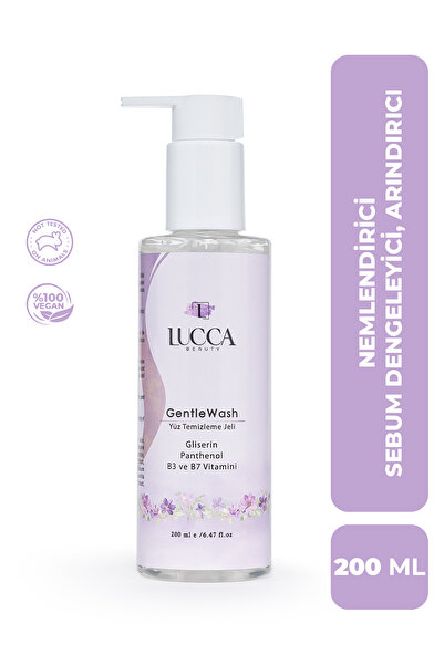 LUCCA BEAUTY GentleWash Yüz Temizleme Jeli 200 ml - B3, B7 Vitamini, Gliserin...