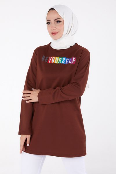 TOFİSA Hanorac imprimat maro - 13331