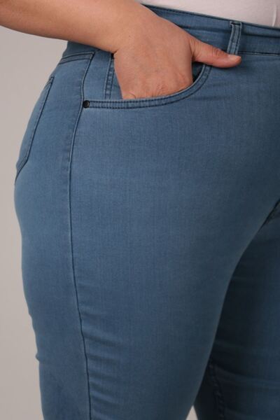 Eslina 9110-3 Plus Size Spanish Leg Jeans - Ice Blue